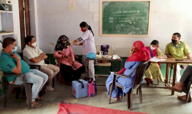 ग्राम बाघोर में कोरोना वेक्सिनेशन कार्यक्रम हुआ आयोजित