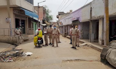 एसडीएम और थानाधिकारी ने कस्बा का निरीक्षण और बेवजह घूमने वालों के काट चालान