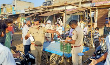 कोरोना गाइड लाइन की पालना नही करने वाले 101 व्यापारियों व लोगों के काटे चालान