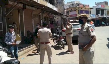 कोरोना महामारी को लेकर थानागाजी प्रशासन सख्त, 104 लोगो के काटे चालान