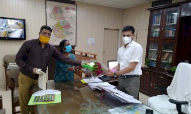 जिला कलक्टर हिमाशुं गुुप्ता से शिष्टाचार मुलाकात