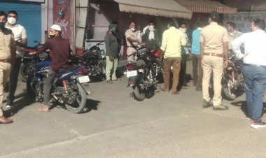 मकराना मे जनअनुशासन पखवाड़े के चलते बेवजह वाहन लेकर घूमना पड़ा भारी