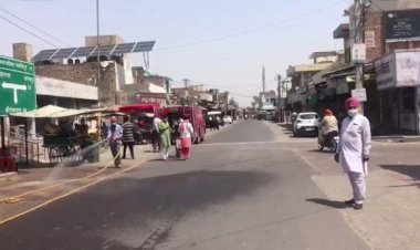 कोरोना संक्रमण से बचाव हेतु नगरपालिका गजसिंहपुर ने फायरब्रिगेड गाडी से कराया सैनिटाइजर