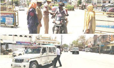 नई गाइडलाइन की पालना को लेकर एसपी ने किया ने शहर का दौरा