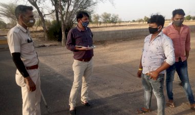 बीडीओ  ने नगला मतुआ व कुट्टी सावदास चैक पाेस्ट का किया निरीक्षण,काटे चालान