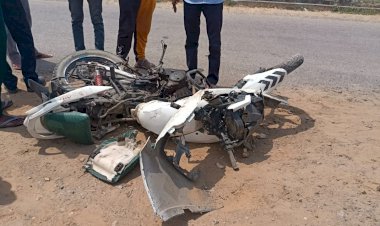 फॉर्च्यूनर गाड़ी ने बाइक को मारी टक्कर, दो गंभीररूप से घायल