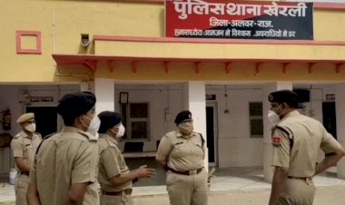 एडीजी व एसपी के नेतृत्व मे खेडली स्थित अलीपुर व नदबई माेड चेक पाेस्टाे का लिया जायजा