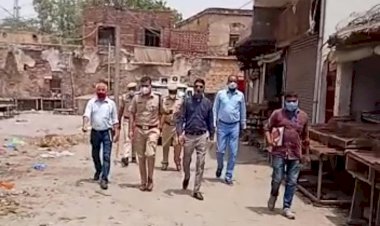 उपखंड अधिकारी के नेतृत्व में किया फ्लैगमार्च, काटे चालान