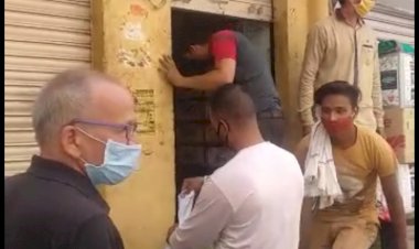 शाहपुरा प्रशासन ने कोविड गाईड लाईन की पालना नहीं करने पर 3 दुकानों को किया सील
