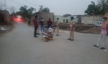 सोशियल डिस्टेसिंग की अवहेलना करने वाले वाहन चालकों के काटे चालान