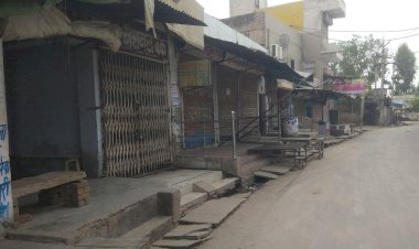 कठूमर बाजार बंद सफल रहा, सन्नाटा रहा पसरा