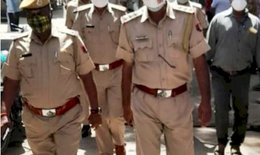 पुलिस प्रशासन द्वारा उपनगर पुर में किया गया रूट मार्च