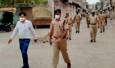 मकराना पुलिस ने कोविड 19 जागरूकता के लिए निकाली फ्लैग मार्च रैली