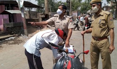 कोविड नियमो के उल्लंघन पर थानागाजी प्रशासन ने वसूला जुर्माना