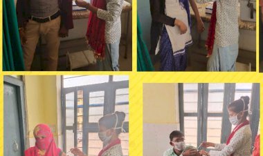 कठूमर क्षेत्र में वैक्सीनेशन के लिए उमड़े 18+ युवा युवती