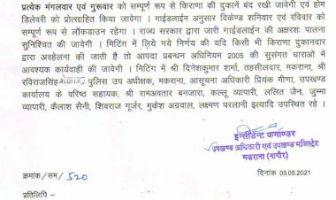 मकराना:- सप्ताह में  केवल 3 दिन ही खुलेंगी किराना की दुकाने, उल्लंघन पर होगी सख्त कार्यवाही