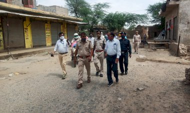 रामगढ प्रशासन और पुलिस ने कोविड गाइडलाइनों की पालना को कर लेकर अलावडा ,मिलकपुर क्षेत्र का किया दौरा