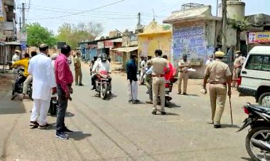 बानसूर की सडको पर दिखी पुलिस प्रशासन की सख्ती