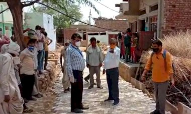 बीडीओ व तहसीलदार की संयुक्त कार्यवाही, इंद्रावली मे इटरलाॅकिंग कार्य करवाया प्रांरभ