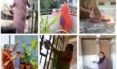 भाजपा महिला मोर्चा ने लिया पशु पक्षियों के खाने व पीने के पानी का जिम्मा