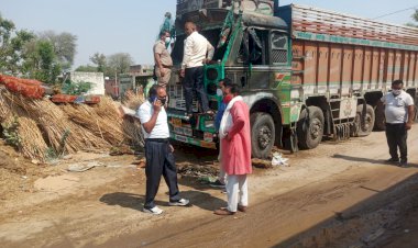 खडे ट्रक में लगी आग जुलसे तीन बच्चों की मौत, चौथे बच्चे को भी किया जयपुर रैफर