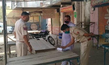 वाहन चालकों को समझाइश कर रहे व बेवजह घूमने वालो के दर्जनों काटे चालान