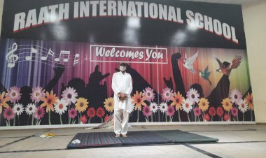 राठ इंटरनेशनल स्कूल, बहरोड ने कराया आनलाइन योगाभ्यास