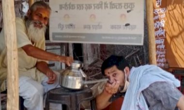 नगरपालिका मंडल द्वारा लगाई गई धर्मार्थ प्याऊ