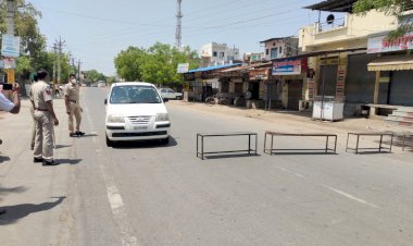 लॉकडाउन की पालना के लिए पुर में पुलिस प्रशासन मुस्तैद
