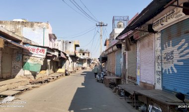 कठूमर कस्बे में लॉकडाउन के प्रथम दिन पसरा रहा सन्नाटा