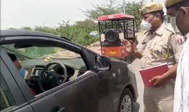 संपूर्ण लॉकडाउन का उल्लंघन करने पर डीग पुलिस हुई सख्त, 7 वाहन जप्त