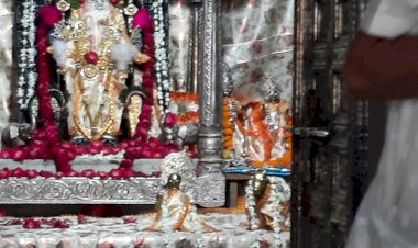 कोरोना पर विजय के लिए चारभुजा नाथ के ध्वजा चढ़ाई