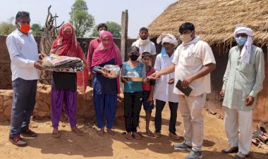 सीताराम गुप्ता के जन्म दिवस राहत सामग्री का वितरण