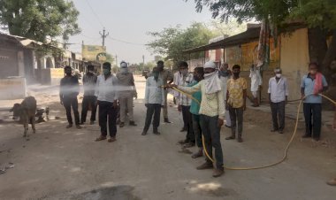 गाडरमाला में द्वितीय चरण में किया गया हाइपोक्लोराइड छिड़काव