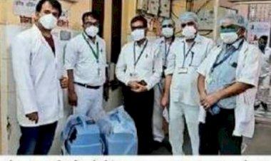 यूएसए हेल्थ ग्रुप ने खैरथल सीएचसी के लिए भेजे दो आक्सीजन कंसंट्रेटर