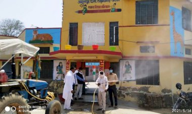 ग्राम पंचायत सौराई में सरपंच प्रतिनिधी लियाकत फौजी के नेतृत्व में हुआ सोडियम हैपोक्लोराइड का छिड़काव