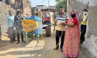 कोरोना वैश्मविक महामारी को लेकर सजग सरपंच पिस्ता कैलाश शर्मा व सचिव दाताराम