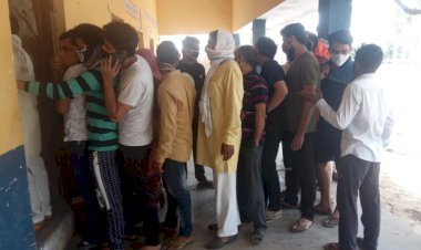 18+ का टीकाकरण प्रारम्भ, वैक्सीन सेन्टर पर गाइड लाइन की उडी धज्जिया