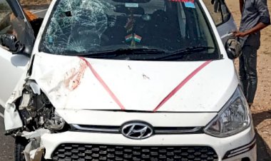 स्कूटी व कार की भिडंत में स्कूटी सवार की मौत, एक घायल