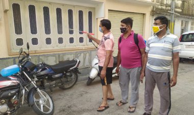 भाजपा का मेरा बुथ कोरोना मुक्त बुथ अभियान के तहत वार्ड नं 25 व 26 में हुआ सोडियम हाइपोक्लोराइड का छिड़काव