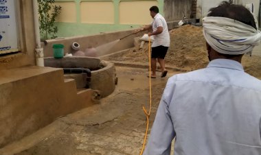 कारोडा ग्राम पंचायत के गांवों में सोडियम हाइपोक्लोराइड का छिड़काव जारी