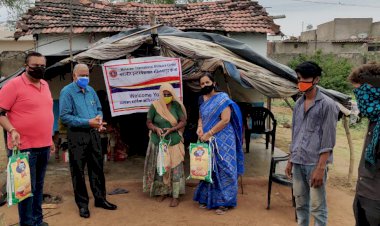 महावीर इंटरनेशनल ने जरूरतमंदों को बांटी राशन सामग्री