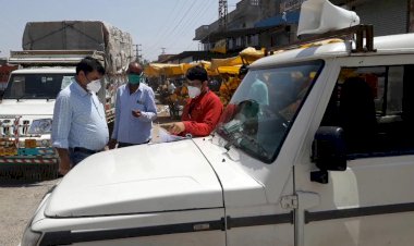 विकास अधिकारी ने कठूमर सहित 4 पंचायताे मे की कार्यवाही, 40 लाेगाे के काटे चालान