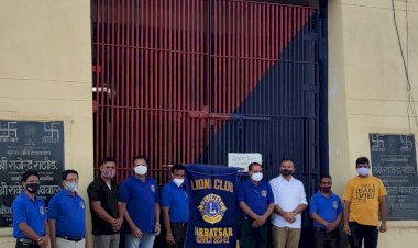 लाॅयन्स क्लब परबतसर ने जेल में कैदियों हेतु मटके व सैनिटाइजर किए भेंट