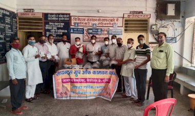 जायन्ट्स ग्रुप ने आक्सीजन मास्क व फेसशील्ड कराई उपलब्ध