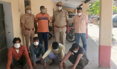 क्रशरो से रंगदारी व लूटपाट आंतक का पर्याय बने गैग लीडर सहित चार बदमाश गिरफ्तार