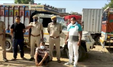 कस्बे की मंदिर वाली गली से चोरी हुई  पिकअप सहित आरोपी चढ़ा पुलिस के हत्थे