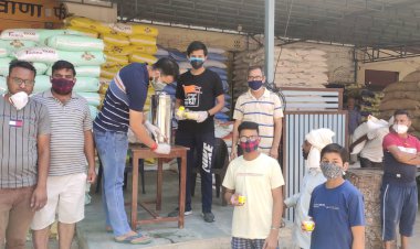 सेवा भारती ने खैरथल  कस्बे में वितरित किया आयुर्वेदिक औषधि युक्त  काढा