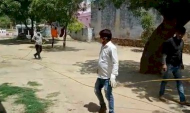 गांव कान्दोली  के युवाओ ने  हाइपोक्लोराइड का छिड़काव कर बांटा आयुर्वेदिक काढा