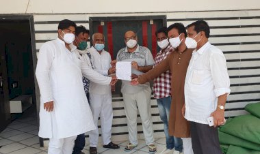 सड़क को दुरूस्त करने पार्षदों ने गैसावत को सौंपा ज्ञापन